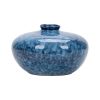Glossy Blue Speckled Ceramic Vase (Set of 2)