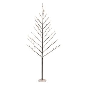 LED Twig Tree Paper/Foam 3AA Batteries Not Included 6 Hr Timer (Option: Black 38")