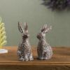 Rabbit (Set of 2) 7.25"H, 8"H Resin