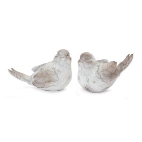 Bird (Set of 4) 4"H Resin (Option: Grey)