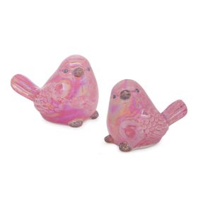 Bird (Set of 6) 3"H Ceramic (Option: Pink)