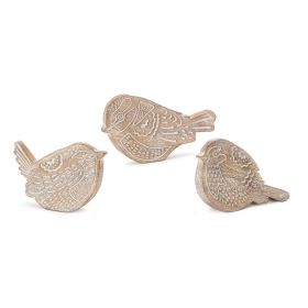 Bird Figurines Resin (Option: 3pc Etched Beige)