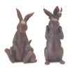 Resin Mother and Baby Bunny Rabbit Figurines