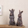 Resin Mother and Baby Bunny Rabbit Figurines