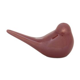 Porcelain Bird Figurine (Option: 12pc, Brown 3.75"x2")