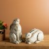 Rabbit (Set of 2) 5"H, 9.25"H Resin