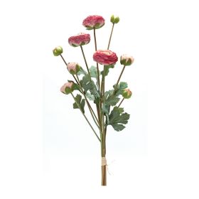 Ranunculus Bundle (Set of 2) 23"H Polyester (Option: Green, Pink)