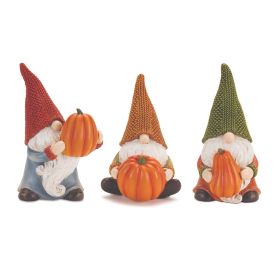Fall Gnome Resin Figurines (Option: 3pc Pumpkin 6.5"/7.75"/7.5")