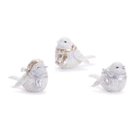 Winter Bird Figurines (Option: 6pc White 3")