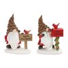 Resin Christmas Santa Gnome with Pinecone Hat Figurines