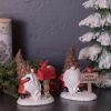 Resin Christmas Santa Gnome with Pinecone Hat Figurines