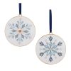 Snowflake Disc Ornament (Set of 12) 6"H Iron/Jute