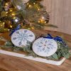 Snowflake Disc Ornament (Set of 12) 6"H Iron/Jute