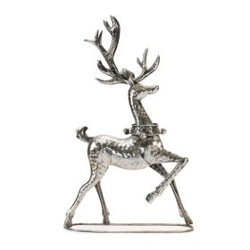 Metal Deer Figurines (Set of 2) (Option: 22" Silver)