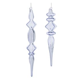 Finial (Set of 12) 9"H, 10"H Glass (Option: Blue)