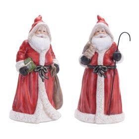Santa (Set of 2) Terra Cotta (Option: 12.5" Red)