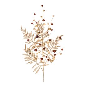 Berry Spray, Branch, & Bundle - Artificial Flowers & Foliage for Vases (Option: 2pc, 33" Red/White leaves)