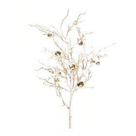 Sleigh Bell Spray (Option: 2pc Twig/Gold 33")