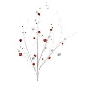 Sleigh Bell Spray (Option: 2pc Red/White 38")