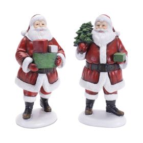 Santa Figurines Set Resin (Option: 4pc Tree/Presents 7.5")
