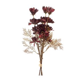 Artificial Flowers - Floral Bush, Stem, Bundle (Option: 6pc Burgandy Daisy 20.5")