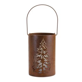 Tree Pail Candle Holder 9.5"H Iron (Option: Bronze)