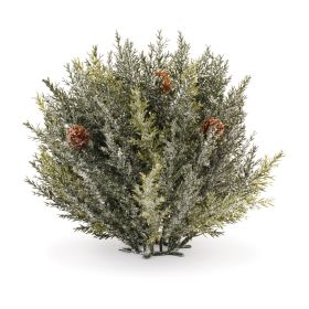 Icy Pine Half Orb (Set of 2)Plastic (size: 8.5" Diameter)