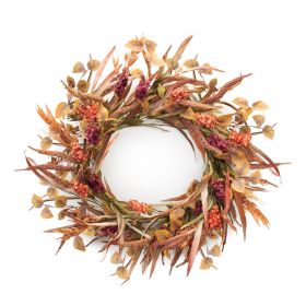 Mixed Fall Foliage Wreath Polyester (size: 23"D)