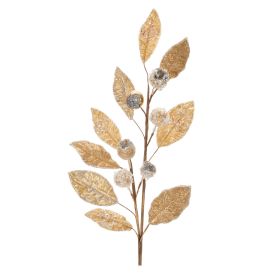 Leaf Spray (Set of 2) 29.5"H Polyester (Option: Gold)