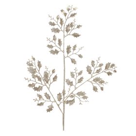Artificial Holly Leaf Branch Spray (Option: 6pc Silver 36.5")