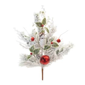 Artificial Foliage - Flocked Pine Spray (set of 2) (Option: Holly Leaf 28.5")