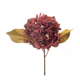 Hydrangea Stem (Set of 6) 17"H Polyester (Option: Red)