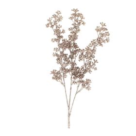 Berry Spray, Branch, & Bundle - Artificial Flowers & Foliage for Vases (Option: 6pc, 21.5" Wintery Gold/Silver)