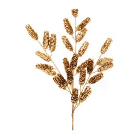 Pine Cone Spray (Set of 2) 25"H Plastic (Option: Gold)