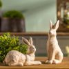 Ceramic Bunny Rabbit Figurines Terra Cotta