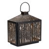 Forest Cut Metal Lantern 11.5"L Iron