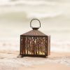 Forest Cut Metal Lantern 11.5"L Iron