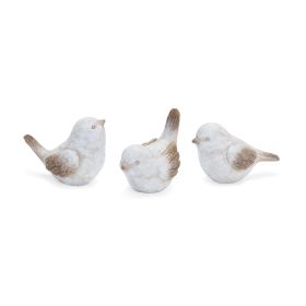 Bird Figurines Resin (Option: 6pc Distressed Beige/Brown)
