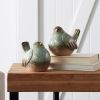 Painted Terra Cotta Bird Figurines
