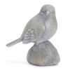 Bird on Rock Figurines 3.75"H Resin
