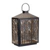 Forest Cut Metal Lantern 11.5"L Iron