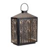 Forest Cut Metal Lantern 11.5"L Iron