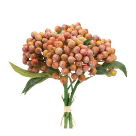 Berry Spray, Branch, & Bundle - Artificial Flowers & Foliage for Vases (Option: 2pc, 11.5" Peach)