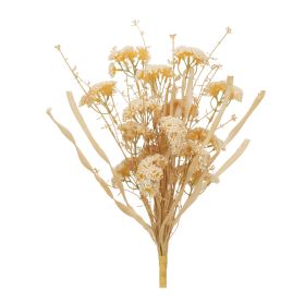 Artificial Flowers - Floral Bush, Stem, Bundle (Option: 2pc Beige 19")