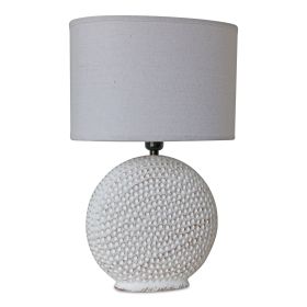 Notched Ceramic Table Lamp (size: 26")