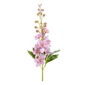 Artificial Delphinium Flower (Option: 4pc, 26" Pink)