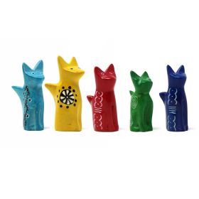 Soapstone Tiny Animals - Assorted Pack of 5 Colors (Option: Cats)
