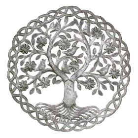 24 Inch Tree of Life in Ring Steel Drum Wall Art - Croix des Bouquets (Option: Dancing Tree)
