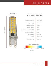 G9LED bulbs // 3 watt (Color: Soft White)