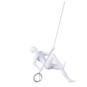 Wall Sculpture Climbing Man Woman (Option: Glossy White Man)